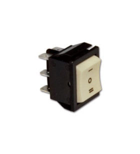 Desviador bipolar con tecla blanca I-0-II