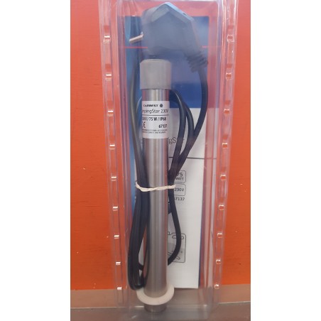 Calentador de agua eléctrico - Varilla calefactora para agua caliente en depósitos Carbest Campingstar 230 V 75 W, temperatura 3