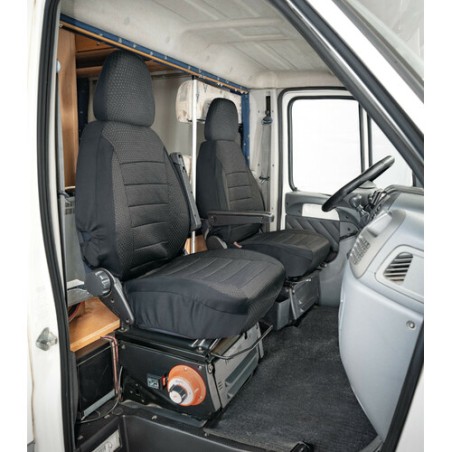 Housses de siège universelles pour camping-car en jacquard avec appui-tête