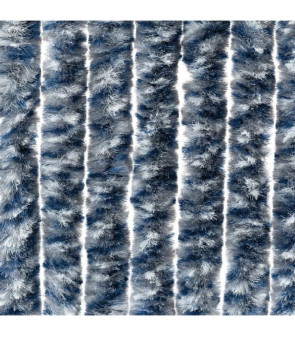 Chenille-Vorhang in blauer Mischung 100x200