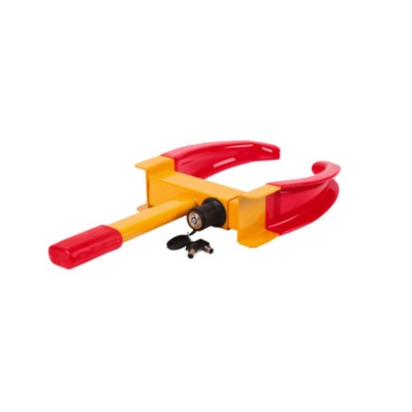 Abrazadera para ruedas de hasta 26,5 cm de ancho - protección antirrobo para coches y remolques