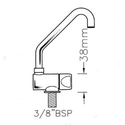 ELKA LUKE brass tap single folding spout 2
