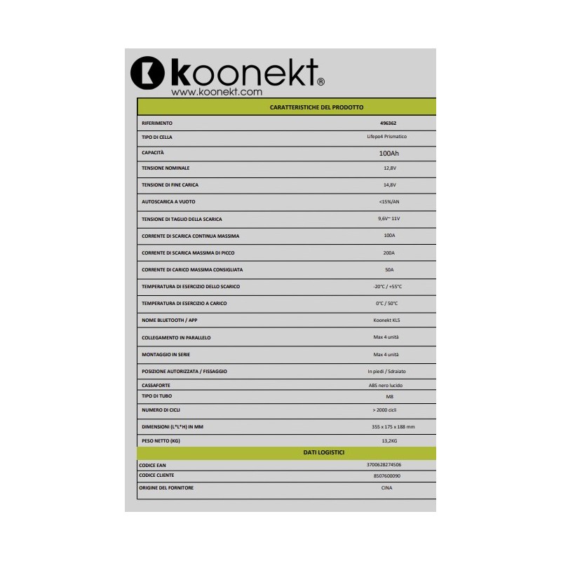 LiFePo4-Lithiumbatterie mit kompakter...