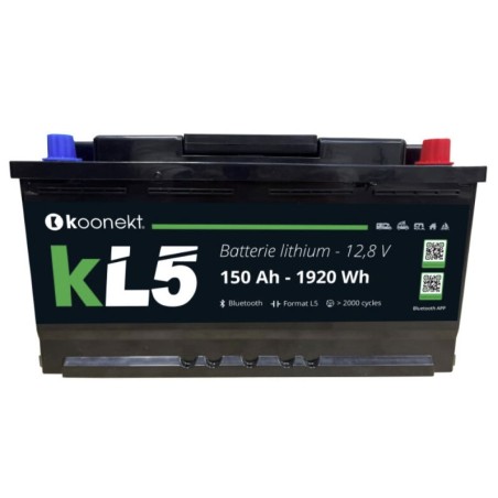 LiFePo4 lithium battery with compact prismatic cell KL5 150Ah INTEGRATED BMS and BLUETOOTH – KOONEKT