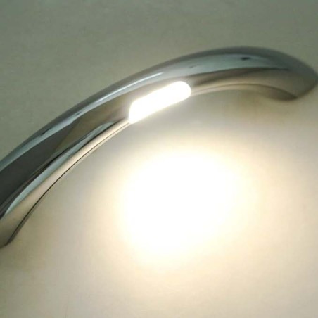 ASIDERO INTERIOR DE AUTOCARAVANA METÁLICO CROMADO CON LED