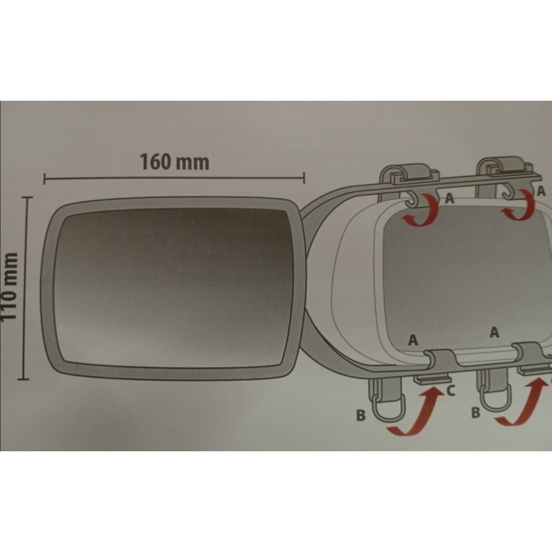 MIROIR LAMPA SUPPLÉMENTAIRE CARAVANE 150x110