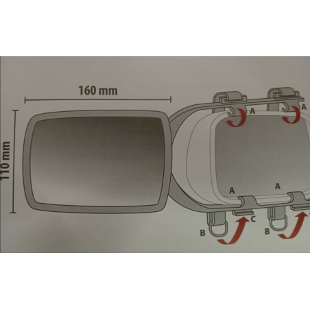 ADDITIONAL LAMPA MIRROR CARAVAN 150x110