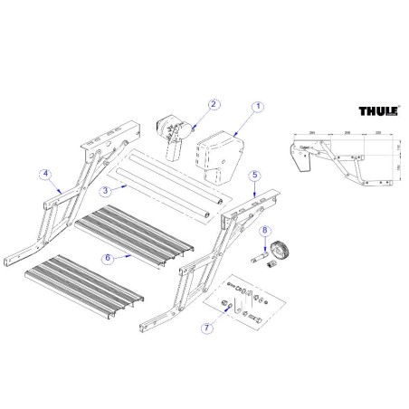 THULE MOTORE SCALINO DOPPIO 12v 380 - 440 - 500 - 550 - 1500600416