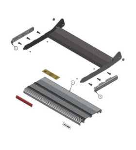 Profil extrudé L 527 Plate-forme inférieure pour marche...