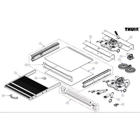 Kit de reparación de engranajes THULE Slide Out Step G2 DJB y G2 STD 150003648