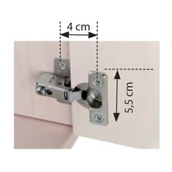 Mini hinge for doors with short arm and thin doors 2