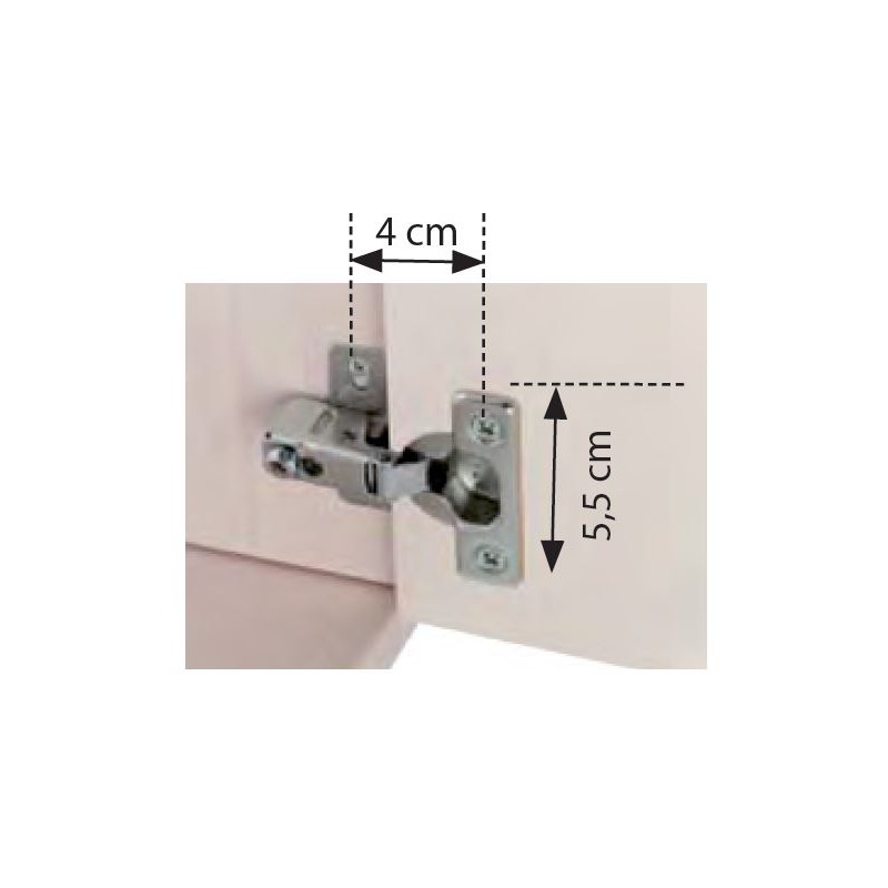 Mini-Scharnier für Türen mit kurzem Arm und...