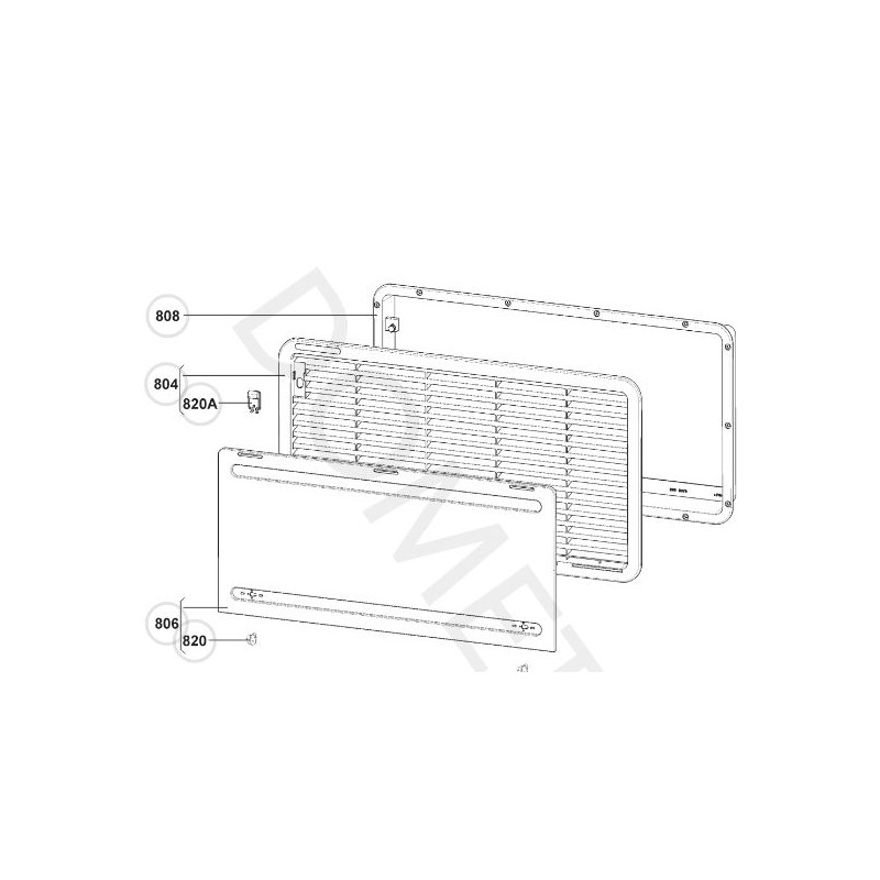 DOMETIC LS330 GRILLE DE VENTILATION 438X278...