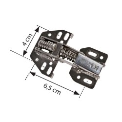 DGN CERNIERA PER ANTE 2856 DOPPIA MOLLA 2MM 40X65