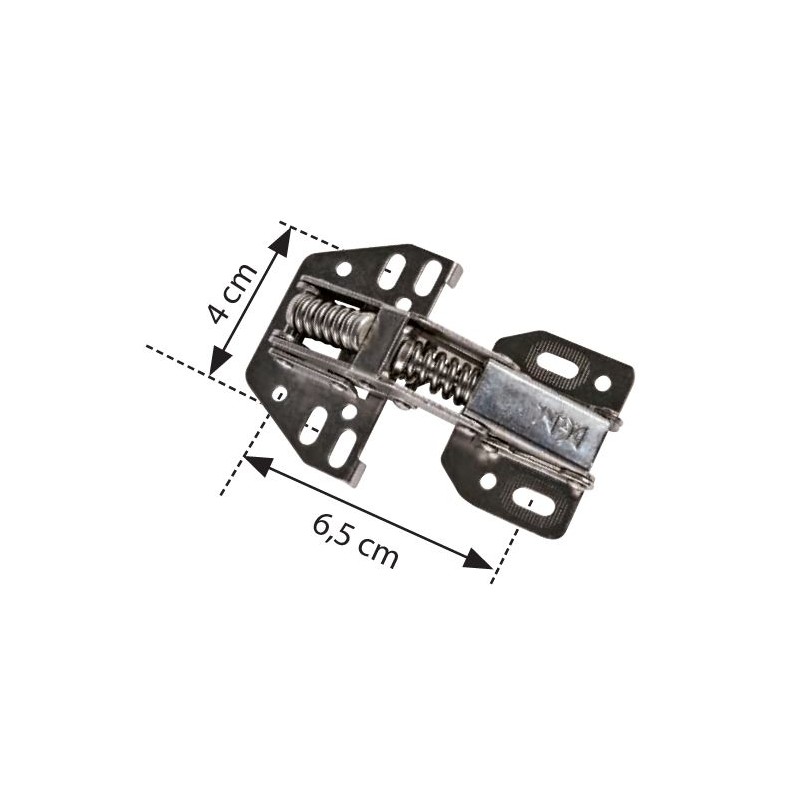 DGN DOOR HINGE 2856 DOUBLE SPRING 2MM 40X65