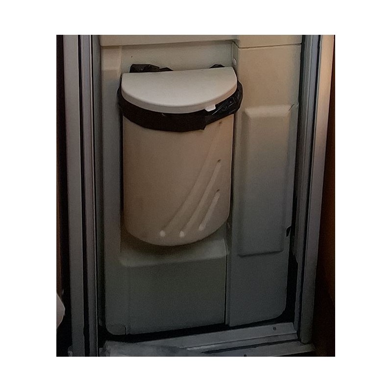 Poubelle complète RAL7035 pour porte CaraD-RF...