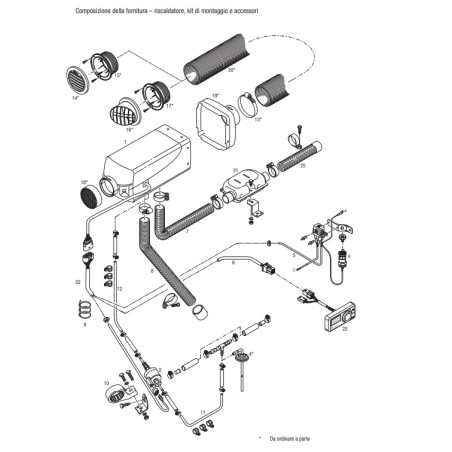 Riscaldatore ausiliario Eberspächer Airtronic S2 12V/Diesel con accessori e EasyStart pro