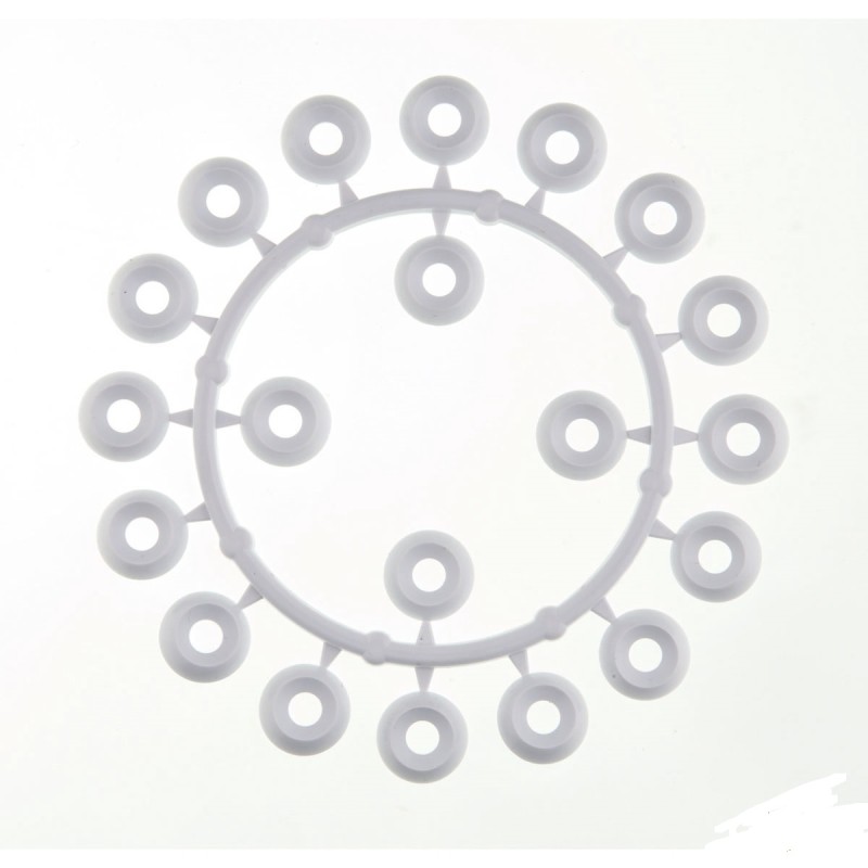 20 PCS. RONDELLE SOUS VIS BLANC 9003 TROU 4.5 MM