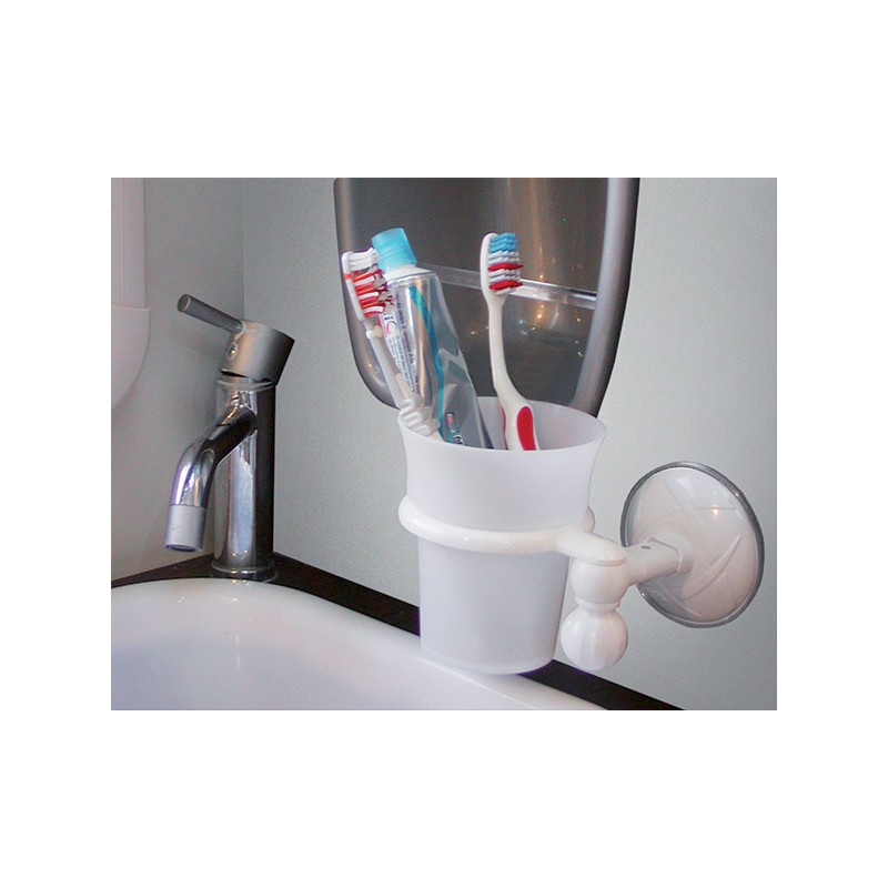 SUCTION CUP TOOTHBRUSH HOLDER