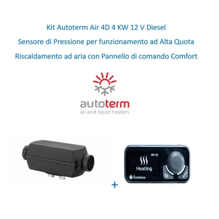 Planar/Autoterm 4D 4 KW 12 V Diesel Riscaldamento ad aria con Pannello di comando Comfort