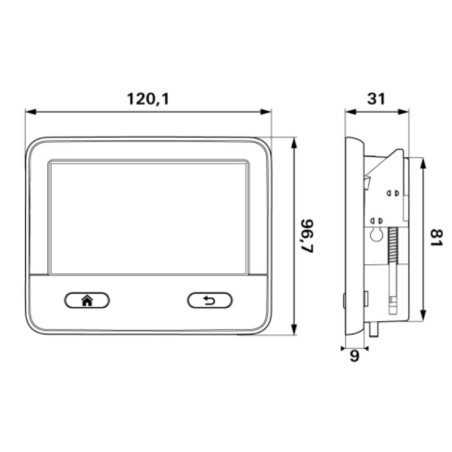 Truma iNet X Panel Control Unit 4.3" color display, touchscreen control - 36414-01