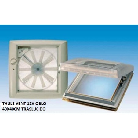THULE VENT 12V PORTHOLE - 40X40CM MOTORIZED TRANSLUCENT WITH BLACKOUT ROLLOUT