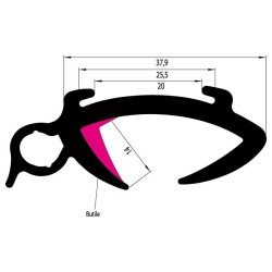 4 m Dichtung 28/32 Fensterrahmengummi 2