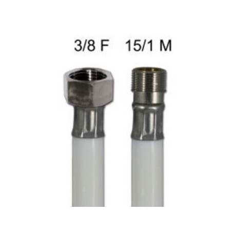 WEISSER PVC-ERSATZSCHLAUCH 150CM. 3/8" F x 15/1" M