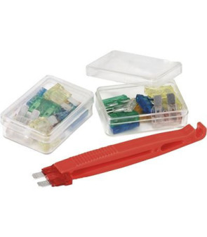 Kit 21 fusibili 12V 5-30A LARGE con pinza