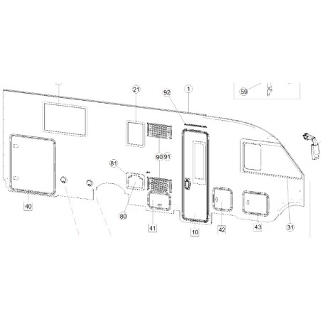 SERRATURA ESTERNA PER PORTA FLUSH EVOLUTION