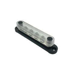 Black 6xM6 150A Connector Bar with Cover