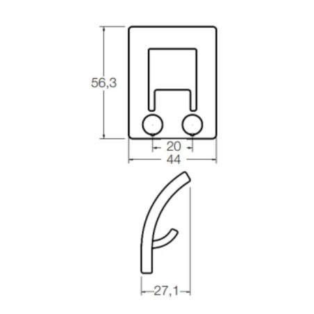 BALDACCI AS244 POLISHED CHROME ABS COAT RACK