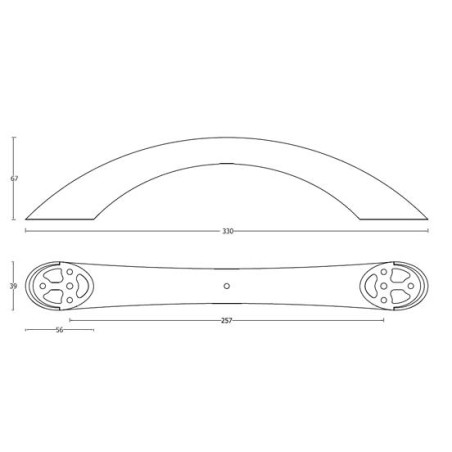 BALDACCI V619 POLISHED CHROME ZAMAK HANDLE