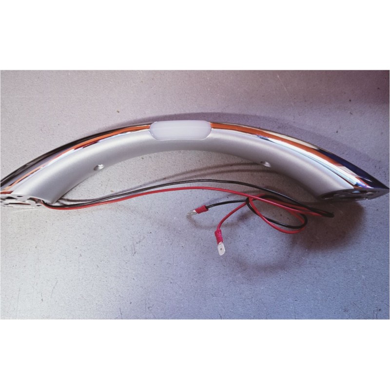 CHROME METAL INTERIOR CAMPER ENTRY HANDLE WITH LED