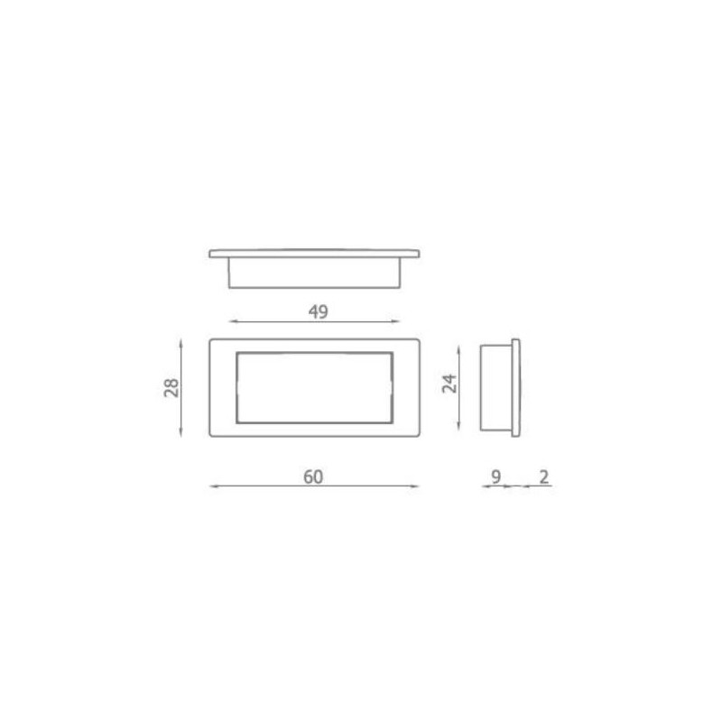 BALDACCI KIT V1518 ZAMAK HANDLE RECTANGULAR...