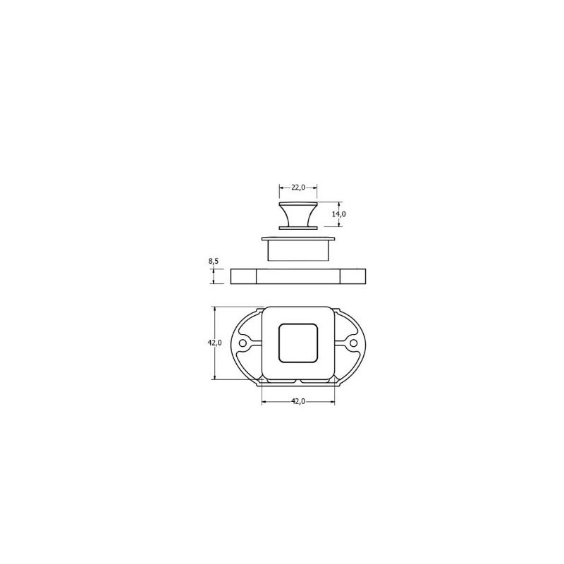 BALDACCI KIT AS1833 SQUARE ZAMAK HANDLE LARGE...