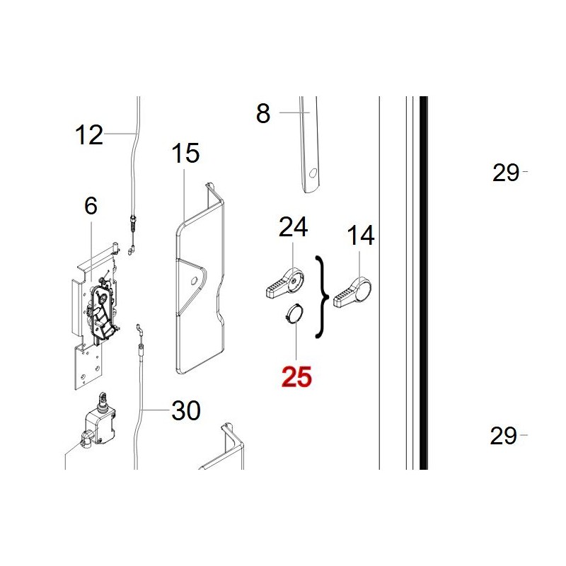 HARTAL MATTE CHROME DOOR HANDLE COVER