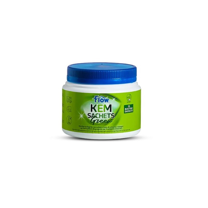 FLOW KEM GRÜN 15 BEUTEL SCHWARZES WASSER