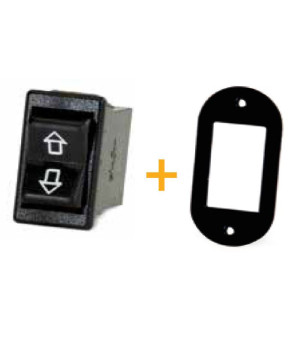 Lippert 479497 - Interruptor eléctrico de doble pulsador con placa ovalada 10576 - 10574 PROJECT 2000