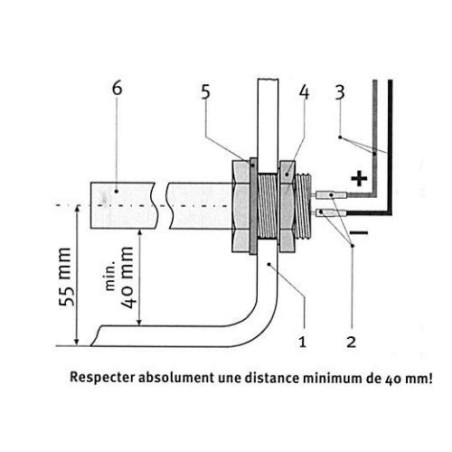 LILIE 24230 Sonda de descongelación 12V - 30W con termostato