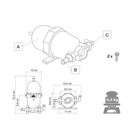 Expansion vessel A20 FIAMMA - 0247801-2