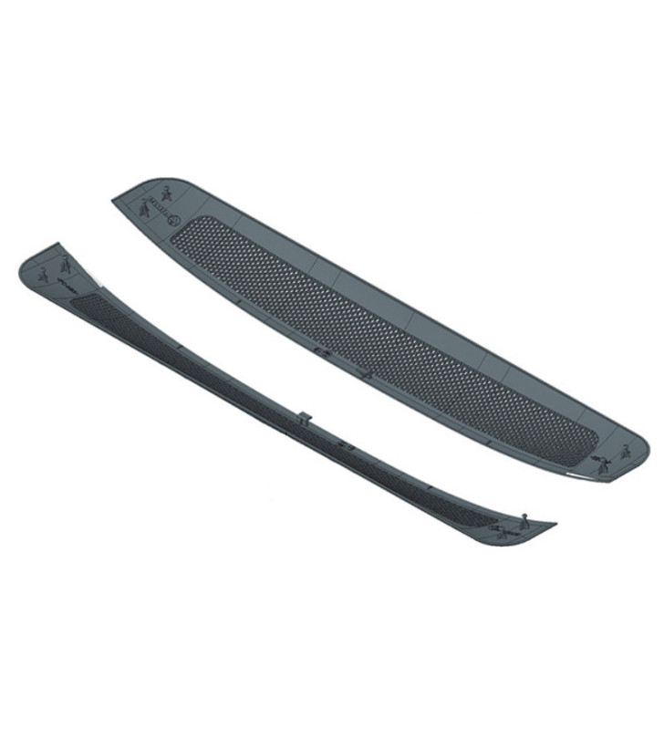 Satz 2-tlg. Luftverteilungsplatten Aventa Grey