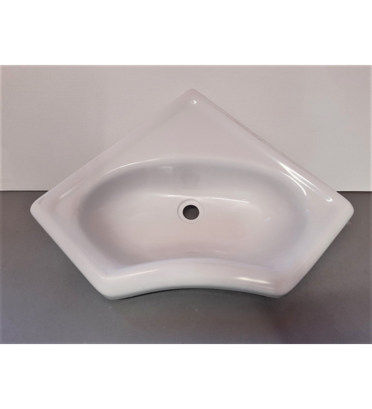 Weißes Eckwaschbecken 345x345 für VAN
