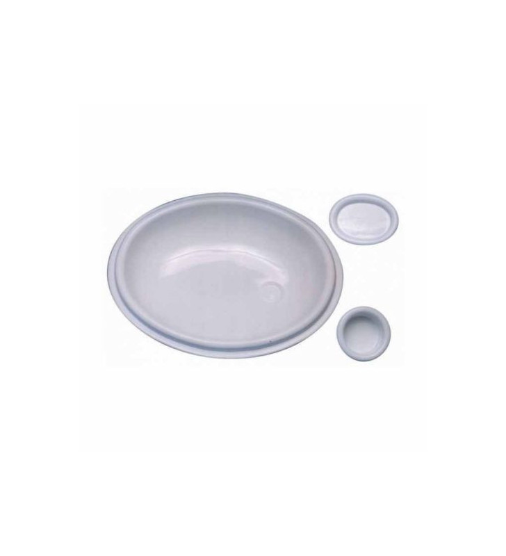 White built-in oval bathroom sink 400x360x80 mm...