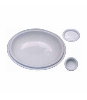 Weißes ovales Einbauwaschbecken 400x360x80 mm mit Portas und Portab