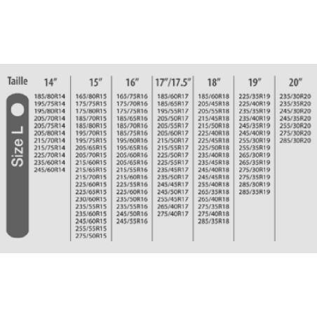 Calcetines de nieve OPTIMA Talla L para CAMPER, VAN O CAMPERVAN con raspador parazza incluido