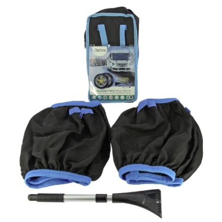 OPTIMA Snow Socks Size XL for CAMPER, VAN OR CAMPERVAN with windshield scraper included