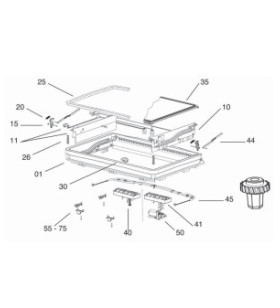 Cadre de barre est. poignée, électr, sans pièces de...