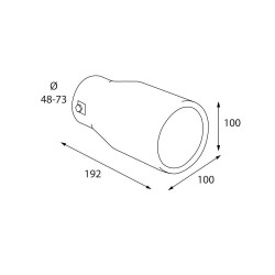 Échappement en acier inoxydable poli Ø 48-73 mm 2