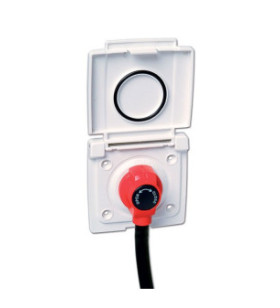 External gas socket with secure connection